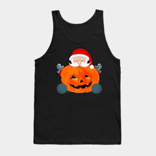 funny santa pumpkin Tank Top